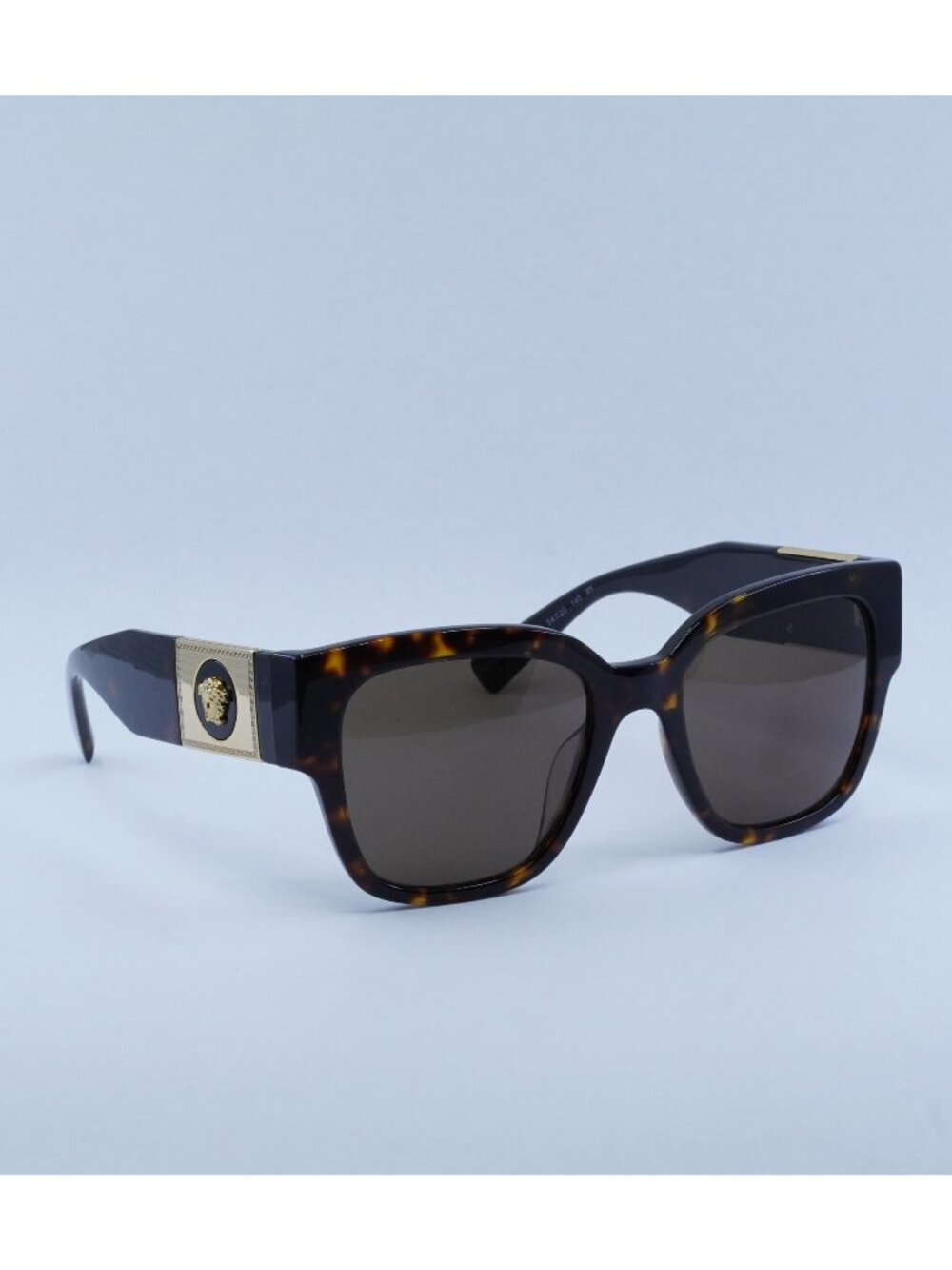 Versace VE4437U 108/73 Sunglasses Havana Square Frame, Brown Lenses